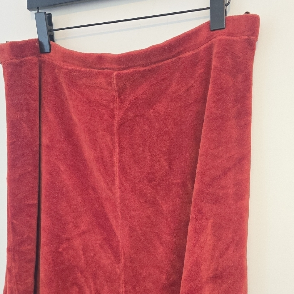 Vintage 70's Burnt Orange Velvet Skirt - Picture 4 of 7